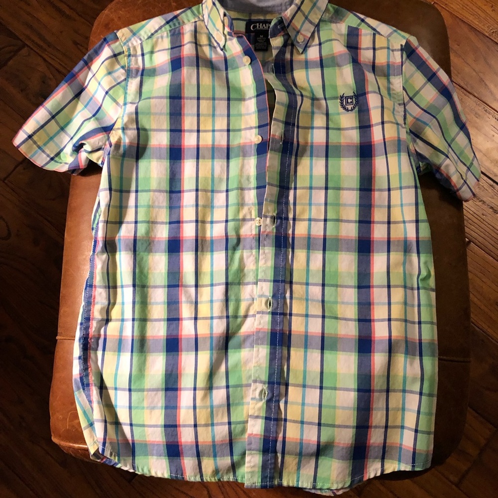 3/$20 Chaps Boys 10-12 Short Sl Button Down